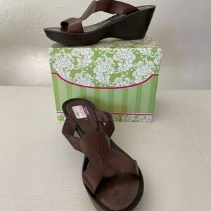 Brown Wedge Sandals
